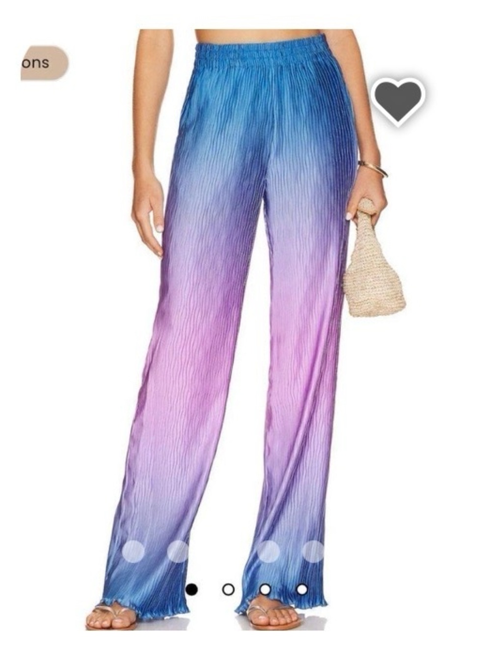 Jonathan Simkhai Blue to Purple Ombre Wide-Leg Pants